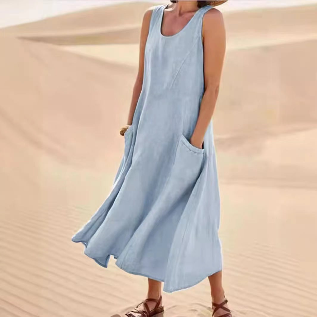 Robe longue d'été pour femme avec poches pratiques et coupe décontractée Berg-Feldt