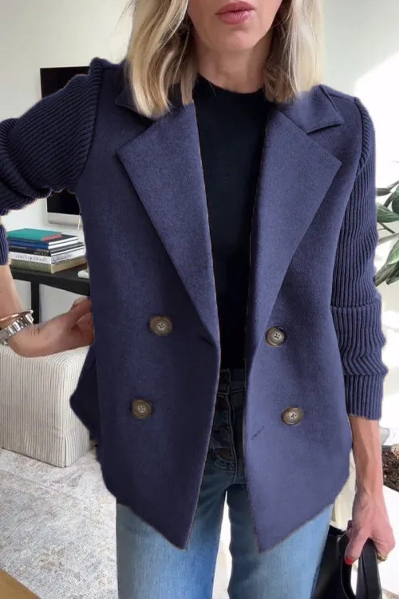 Damen Blazer croisé mode avec manches texturées Berg-Feldt