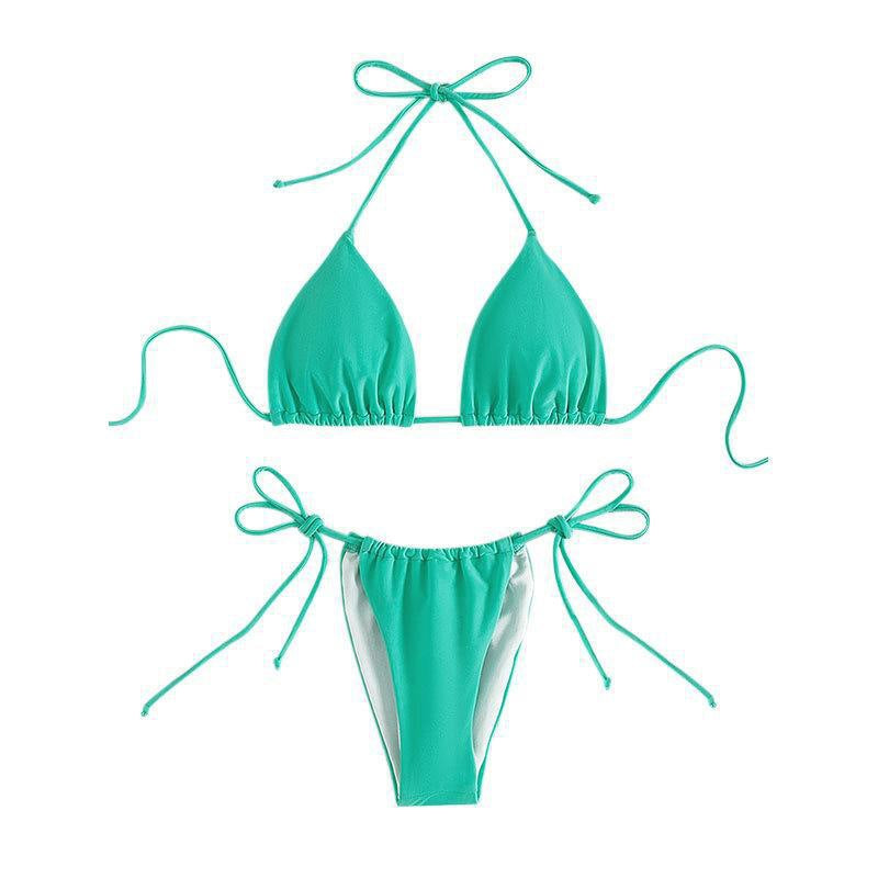 Frauen Dreieck-Bikini mit verstellbaren Trägern und seitlichen Bändern berg-feldt