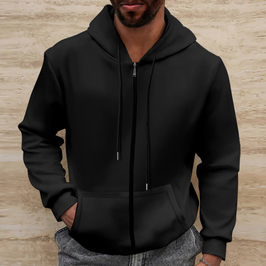 Veste à capuche pour hommes avec surface texturée et poches pratiques Berg-Feldt