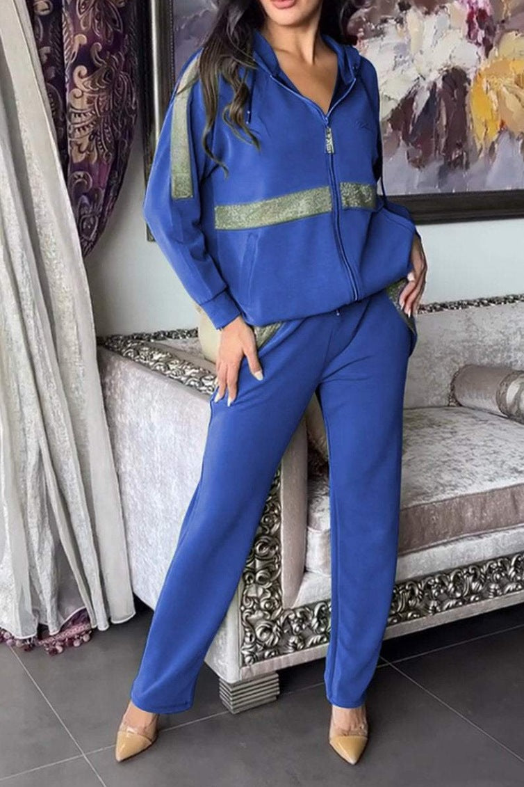 Damen Hoodie zippé élégant coupe ample et détails raffinés Berg-Feldt