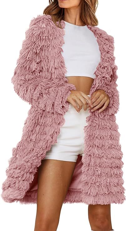 Manteau à franges long pour femme Berg-Feldt