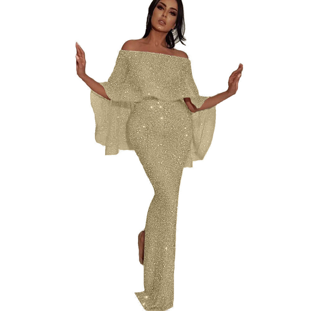 Damen Robe de soirée glamour avec décolleté plongeant et effet scintillant Berg-Feldt