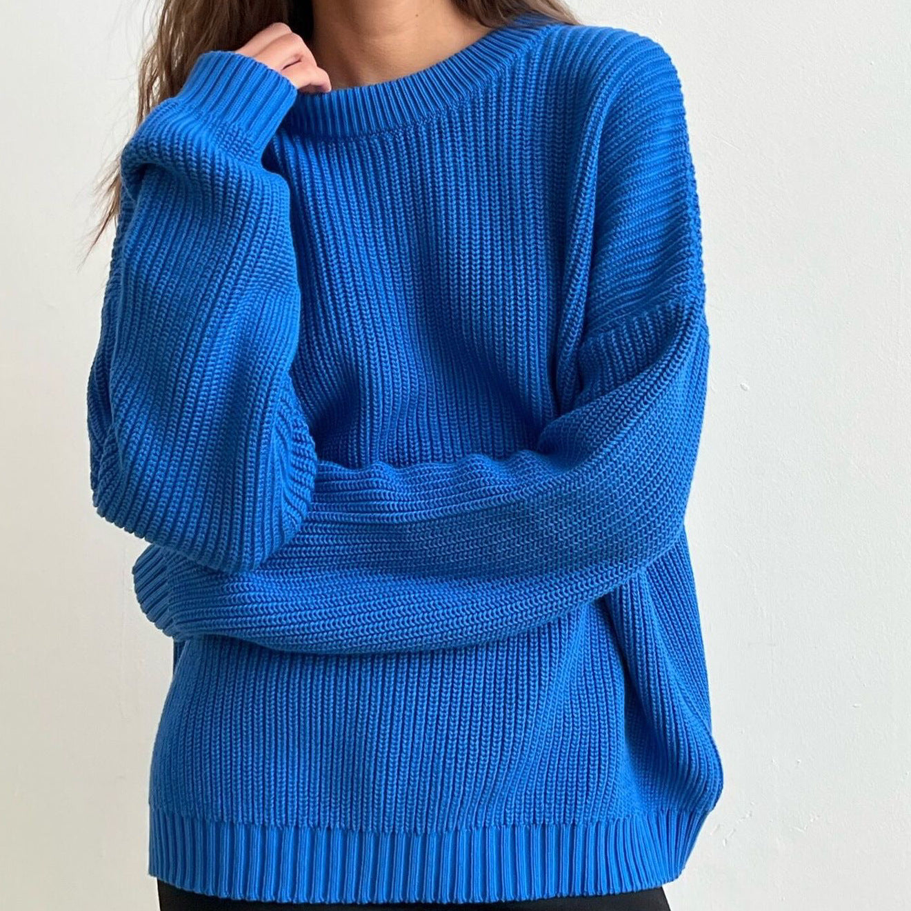 Damen Oversized Strickpullover mit strukturiertem Muster Berg-Feldt