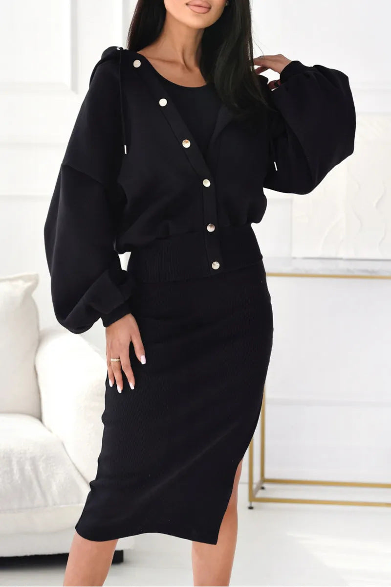 Robe décontractée à capuche et ourlet asymétrique Berg-Feldt pour femme