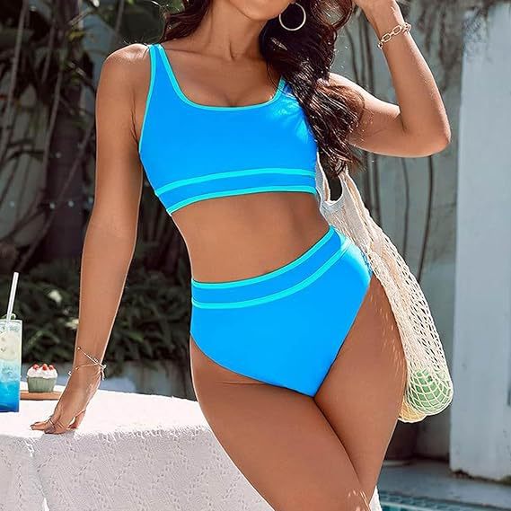 Berg-feldt Bikini de sport taille haute pour femme