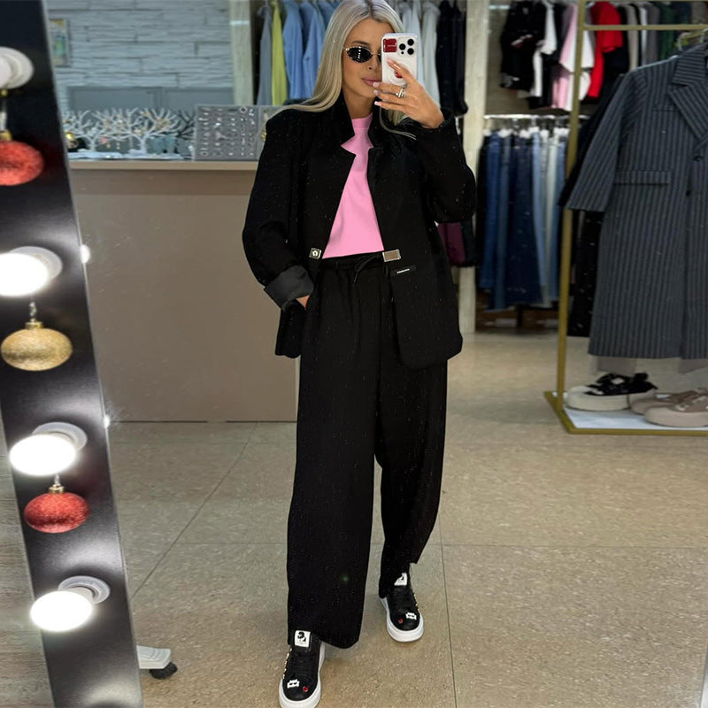 Damen-ensemble décontracté avec blazer et pantalon ample Berg-Feldt