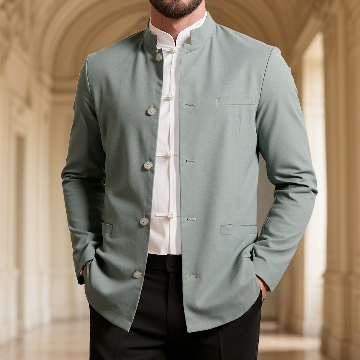 Blazer à col montant tendance pour homme Berg-Feldt