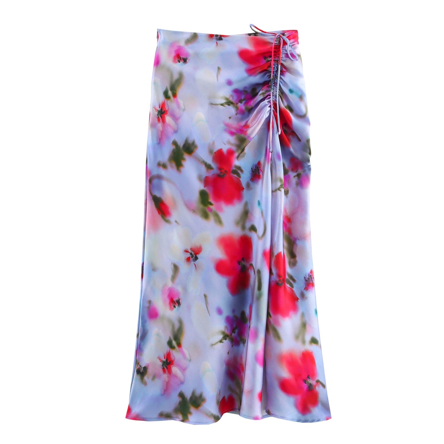 Jupe longue femme Berg-Feldt à imprimé floral avec cordon de serrage latéral