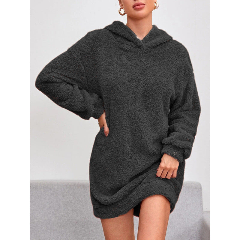 Robe à capuche oversize douillette en polaire douce pour femme Berg-Feldt