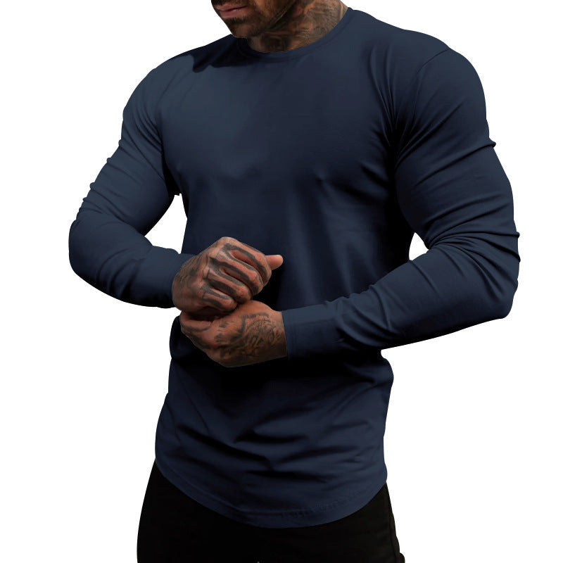 Herren Langarmshirt aus weichem, elastischem Baumwollmix mit Rundhalsausschnitt Berg-Feldt