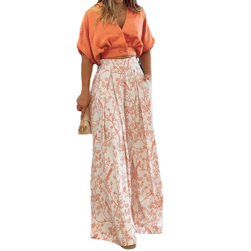 Maxi-jupe femme, imprimé multicolore, taille haute, poches latérales (berg-feldt)