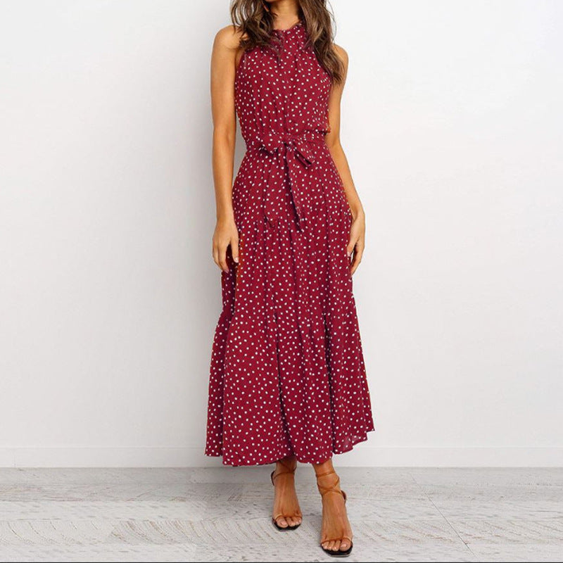 Élégante robe longue ceinturée à la silhouette fluide de berg-feldt