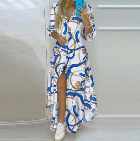 Damen Kimono-Robe mit Printdesign Berg-Feldt