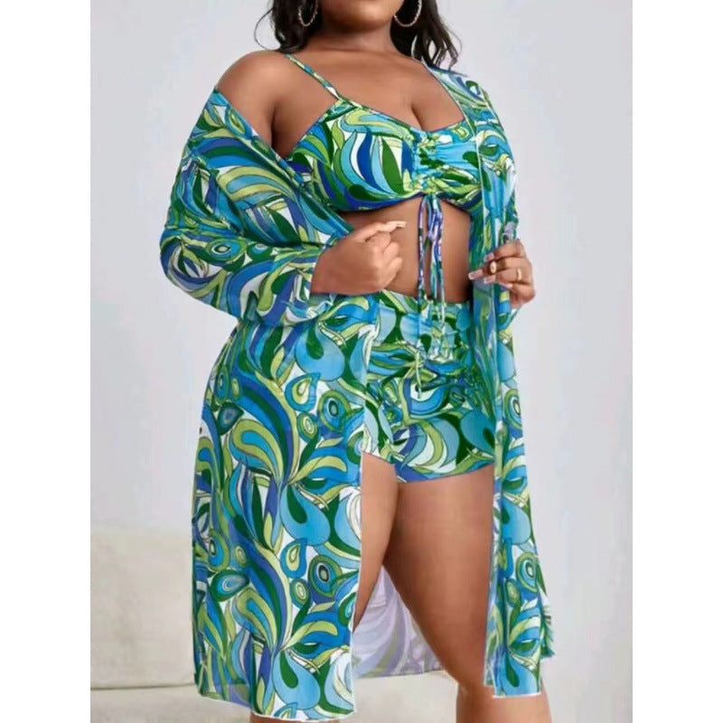 Ensemble de bikini coloré pour femme avec paréo transparent de berg-feldt