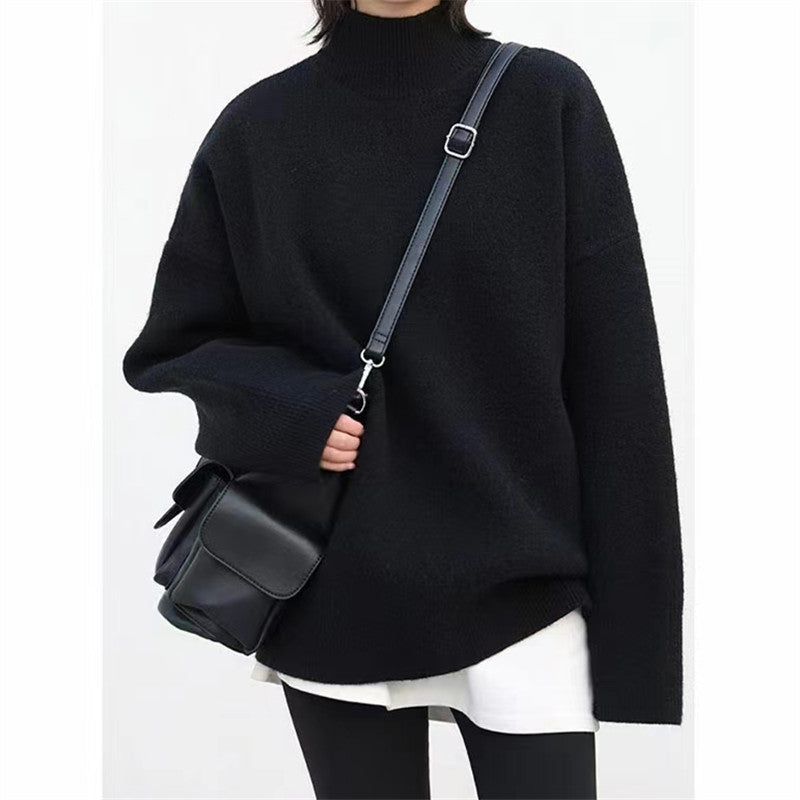 Damen Col roulé oversized de qualité avec bord-côtes élégants Berg-Feldt