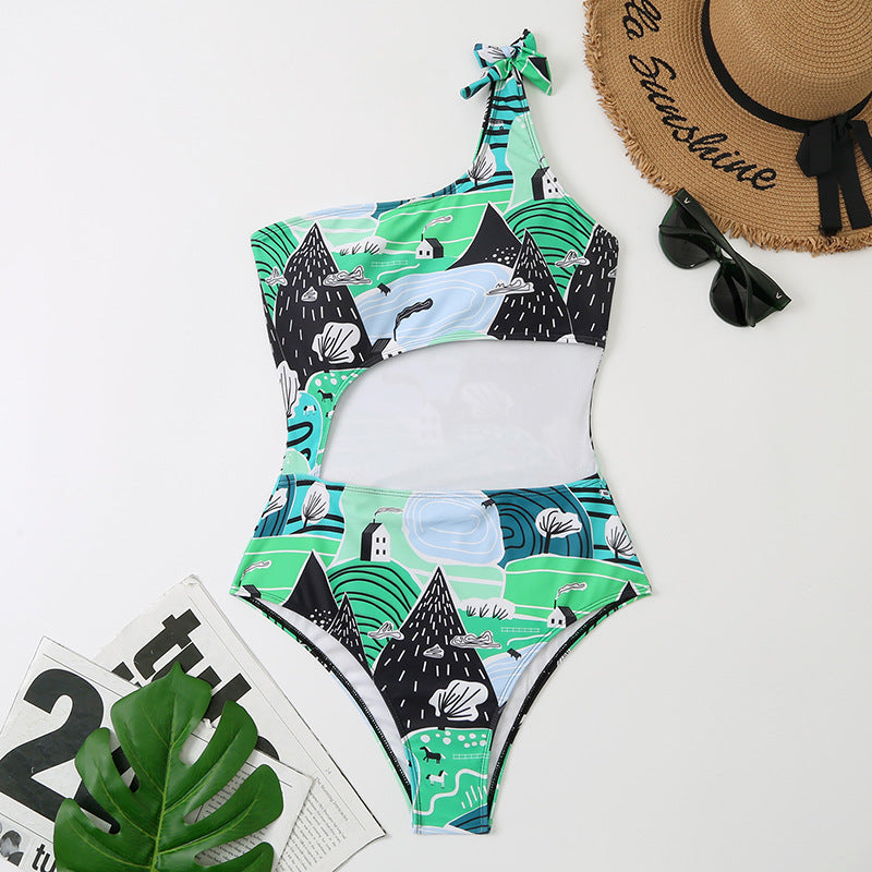 Maillot de bain femme berg-feldt, Monokini, découpé d'un côté