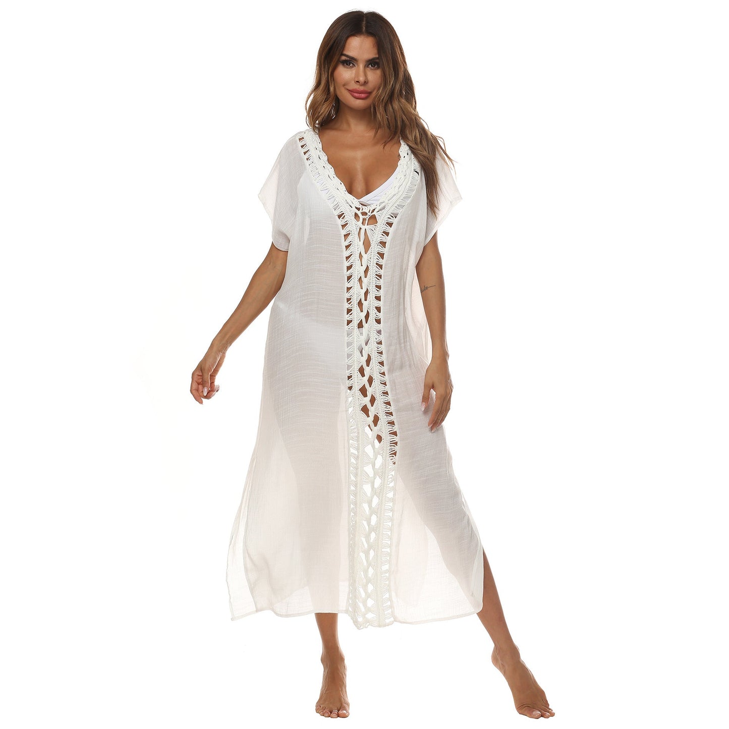 Robe de plage bohème au crochet avec détails complexes par berg-feldt