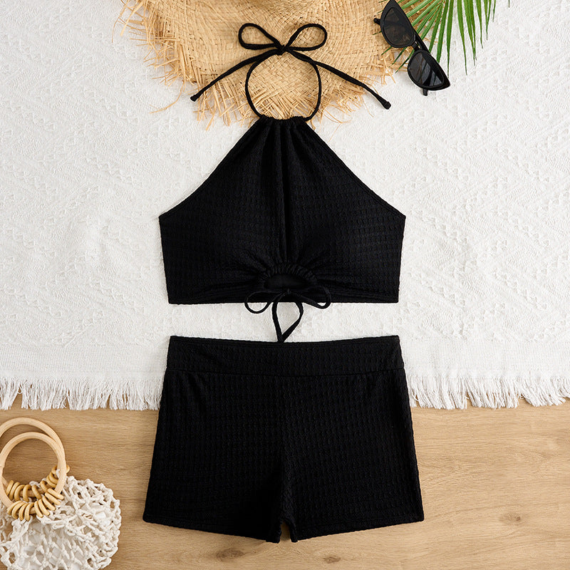 Ensemble de maillot de bain texturé à col licou Berg-Feldt pour femme