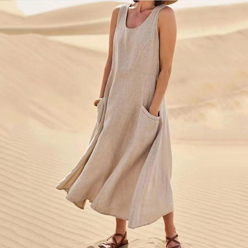 Robe longue d'été pour femme avec poches pratiques et coupe décontractée Berg-Feldt