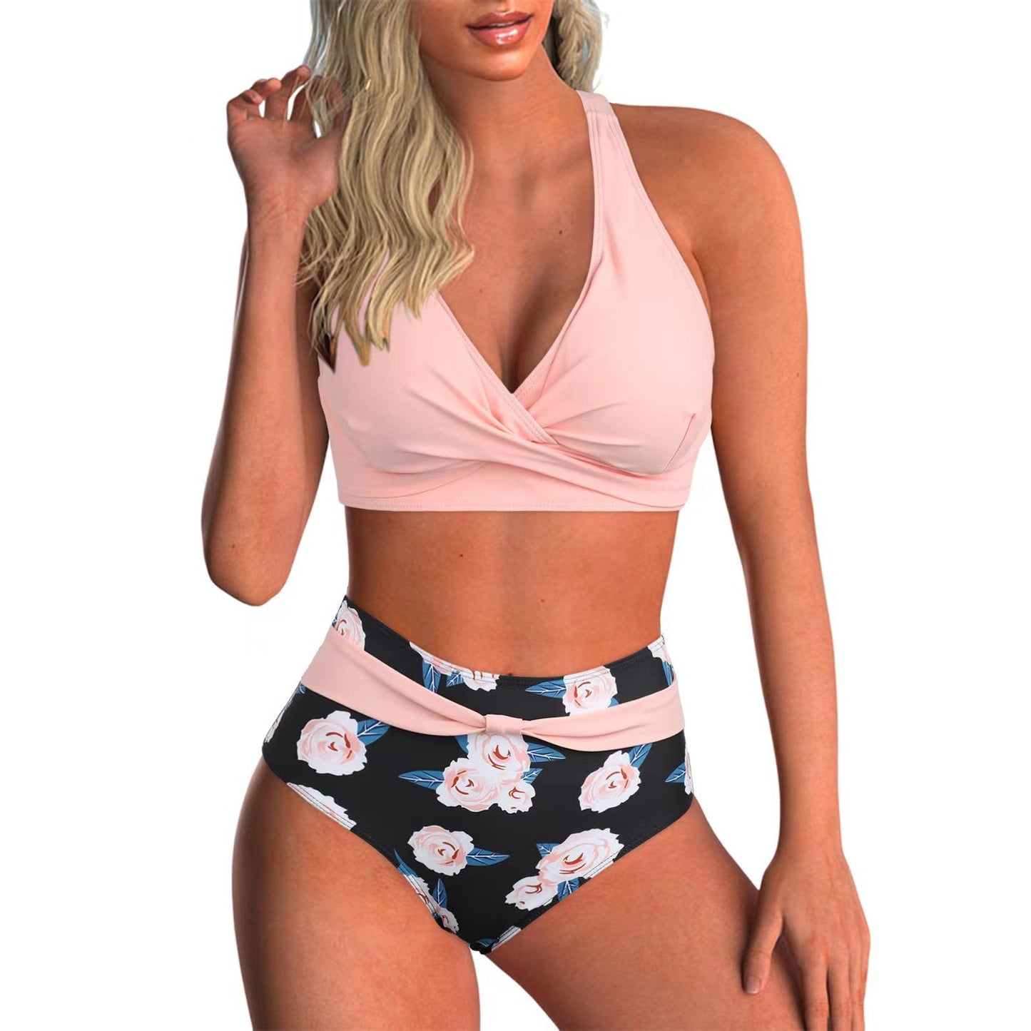 Haut de bikini cache-cœur et bas de bikini taille haute Berg-Feldt pour femme
