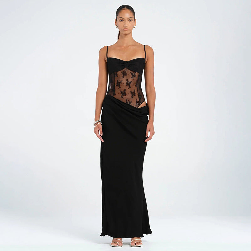 Elegantes Maxikleid für Damen mit Spitzenoberteil von berg-feldt