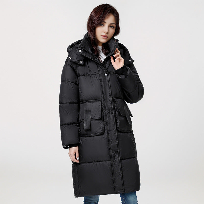 Manteau long matelassé pour femme avec capuche chaude et poches pratiques Berg-Feldt