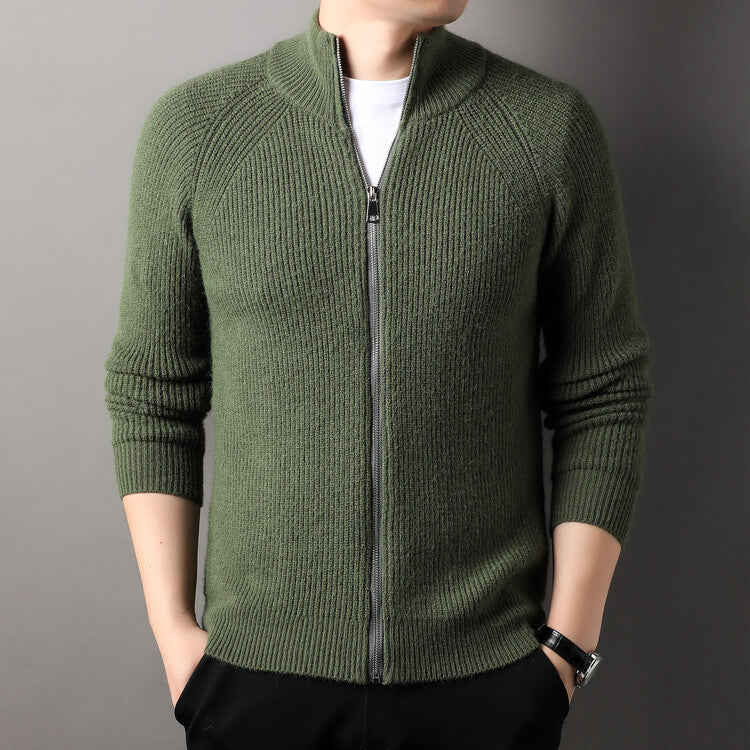 Cardigan pour homme à col montant et fermeture éclair discrète Berg-Feldt