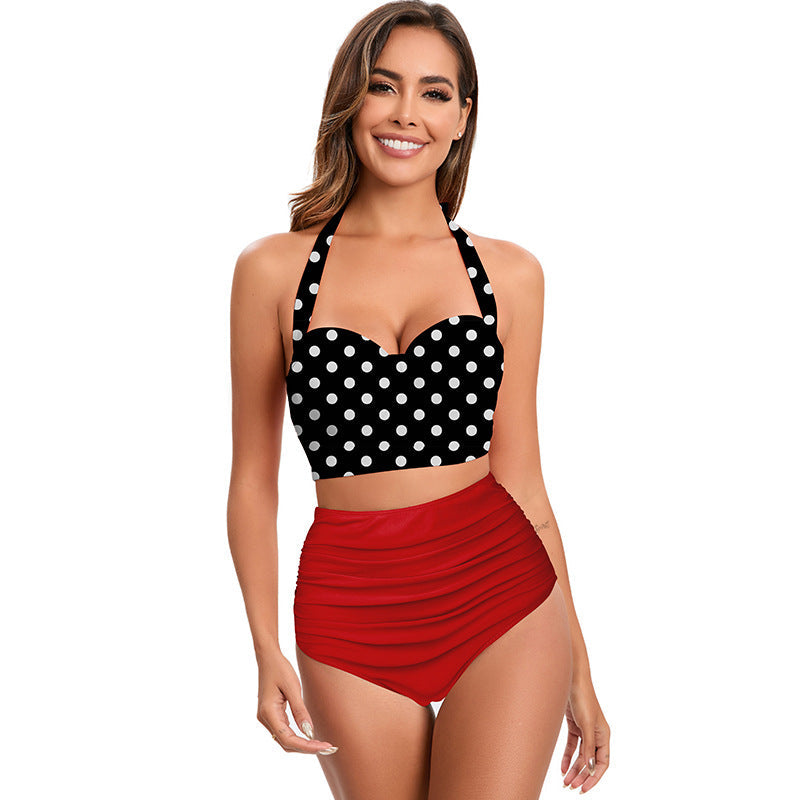 Ensemble de bikini taille haute à imprimé léopard Berg-Feldt pour femme