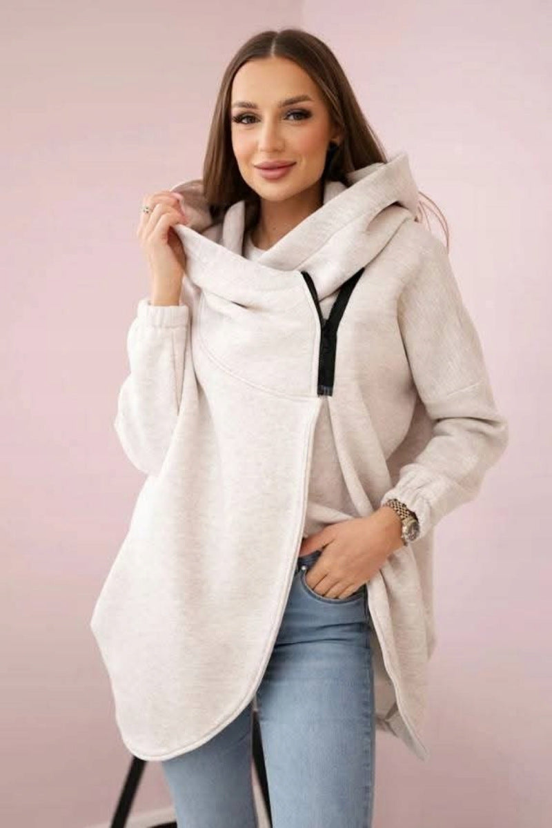 Berg-Feldt | Veste polaire à capuche et fermeture éclair asymétrique