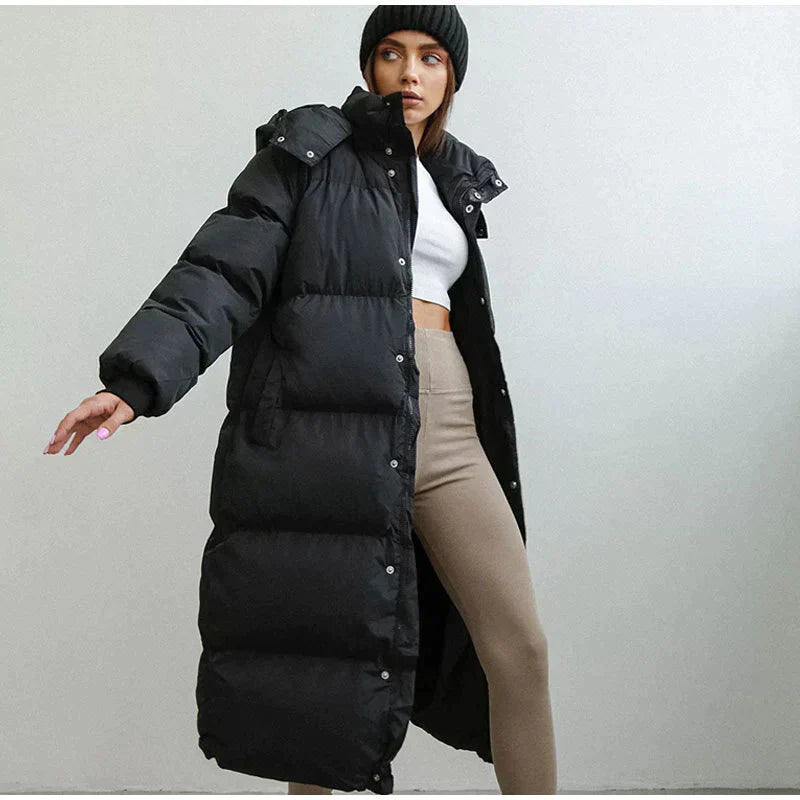 Berg-Feldt | Lange mit Verstellbarer Kapuze für Frauen Ideal für Den Winter