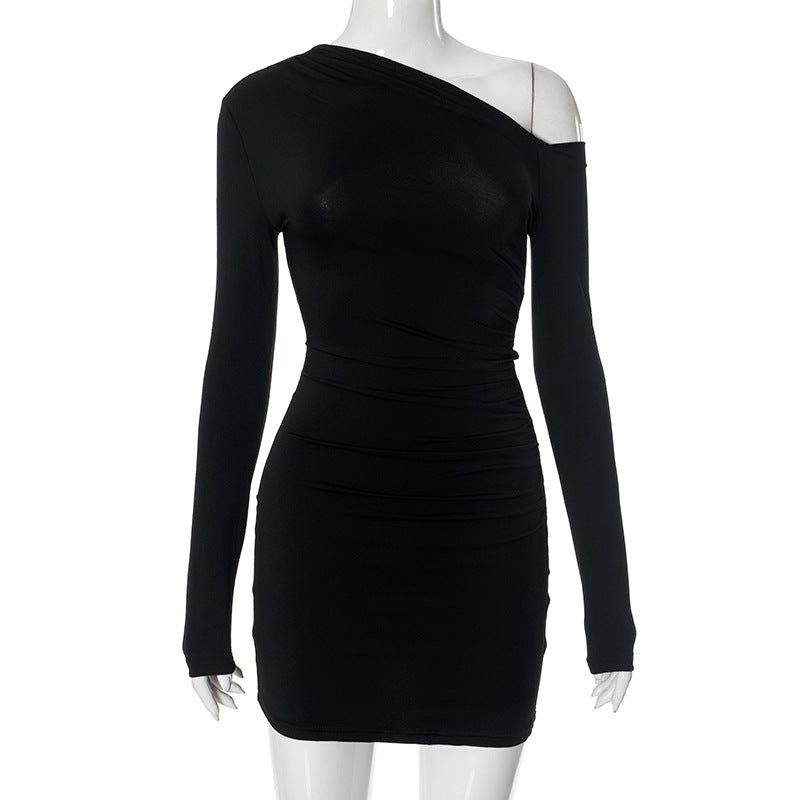 Asymmetrisches Langarm-Bodycon-Kleid für Damen von Berg-Feldt