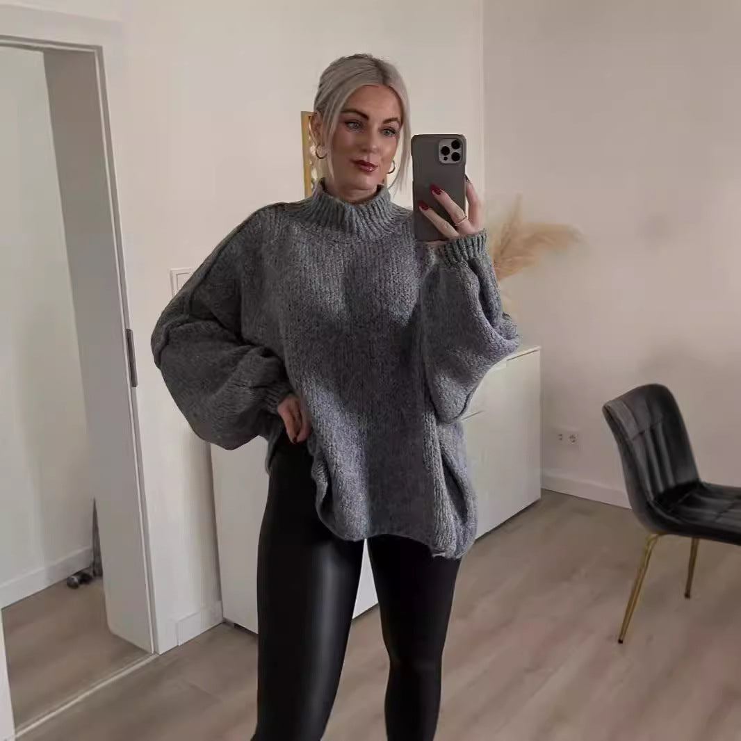 Women's oversized cosy sweater with wide sleeves and textured knit Berg-Feldt