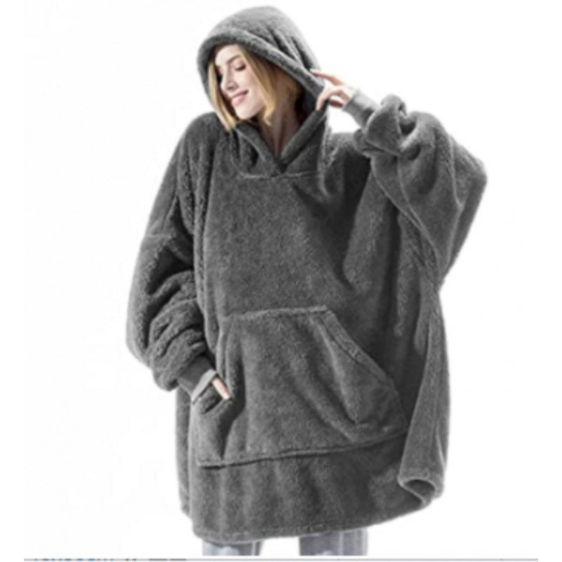 Sweat à capuche oversize en polaire pour femme avec poche kangourou et capuche Berg-Feldt