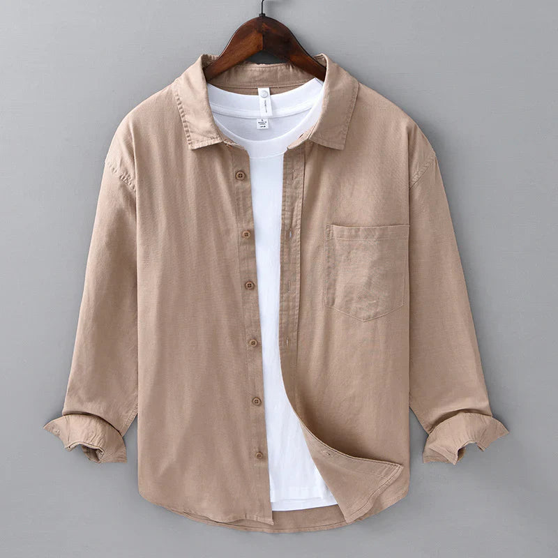 Chemise en lin DETLEF : Modèle décontracté