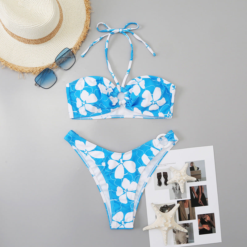 Ensemble de bikini Berg-Feldt pour femme, avec découpes et imprimé floral