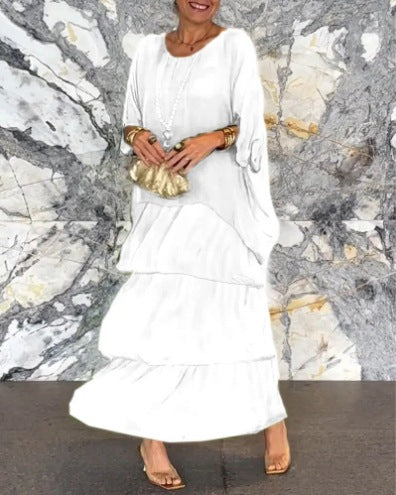 Elegantes Maxikleid mit fließendem Rock und Rüschen von berg-feldt
