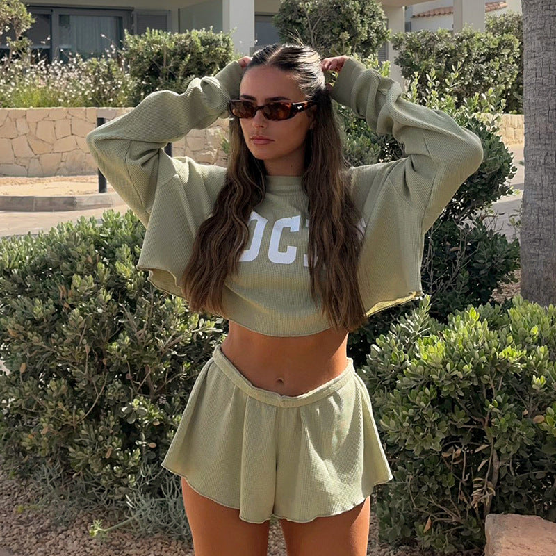 Ensemble décontracté crop top et jupe-culotte Berg-feldt pour femme