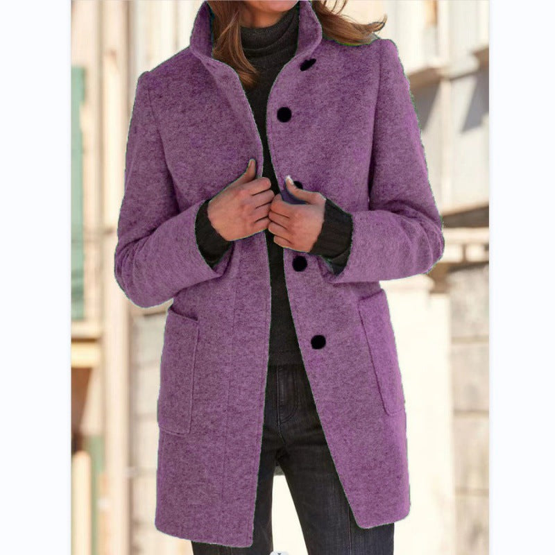 Damen élégante veste en laine avec poches pratiques et fermeture boutonnée Berg-Feldt
