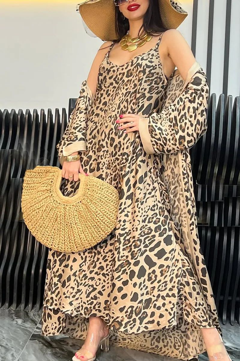 Robe longue tendance pour femme à imprimé animalier de berg-feldt