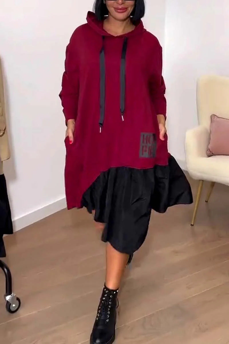 Robe à capuche froncée Berg-Feldt pour femmes