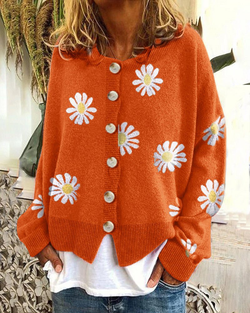 Pull en coton coloré à motifs floraux Berg-Feldt pour femme
