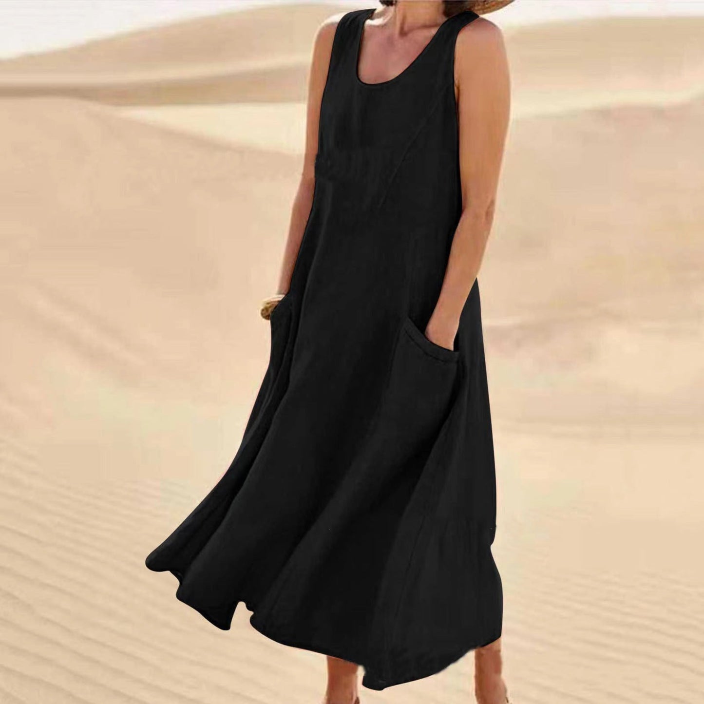 Robe longue d'été pour femme avec poches pratiques et coupe décontractée Berg-Feldt