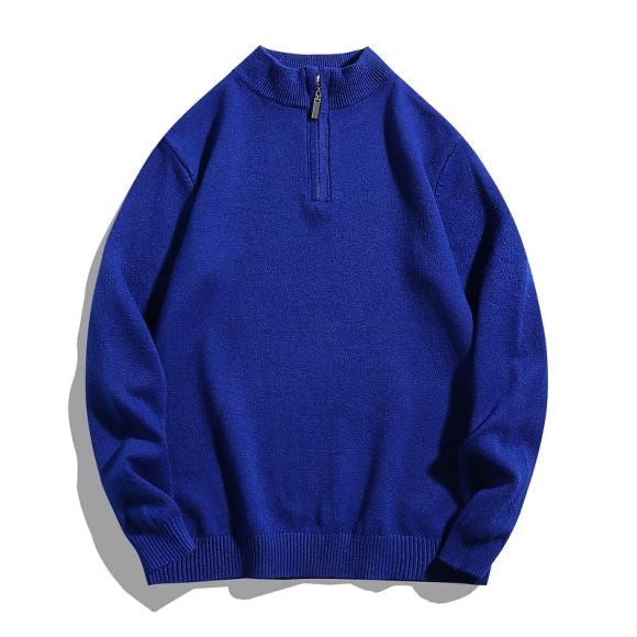 Herren Pullover mit modernem Stehkragen und Reißverschluss Berg-Feldt