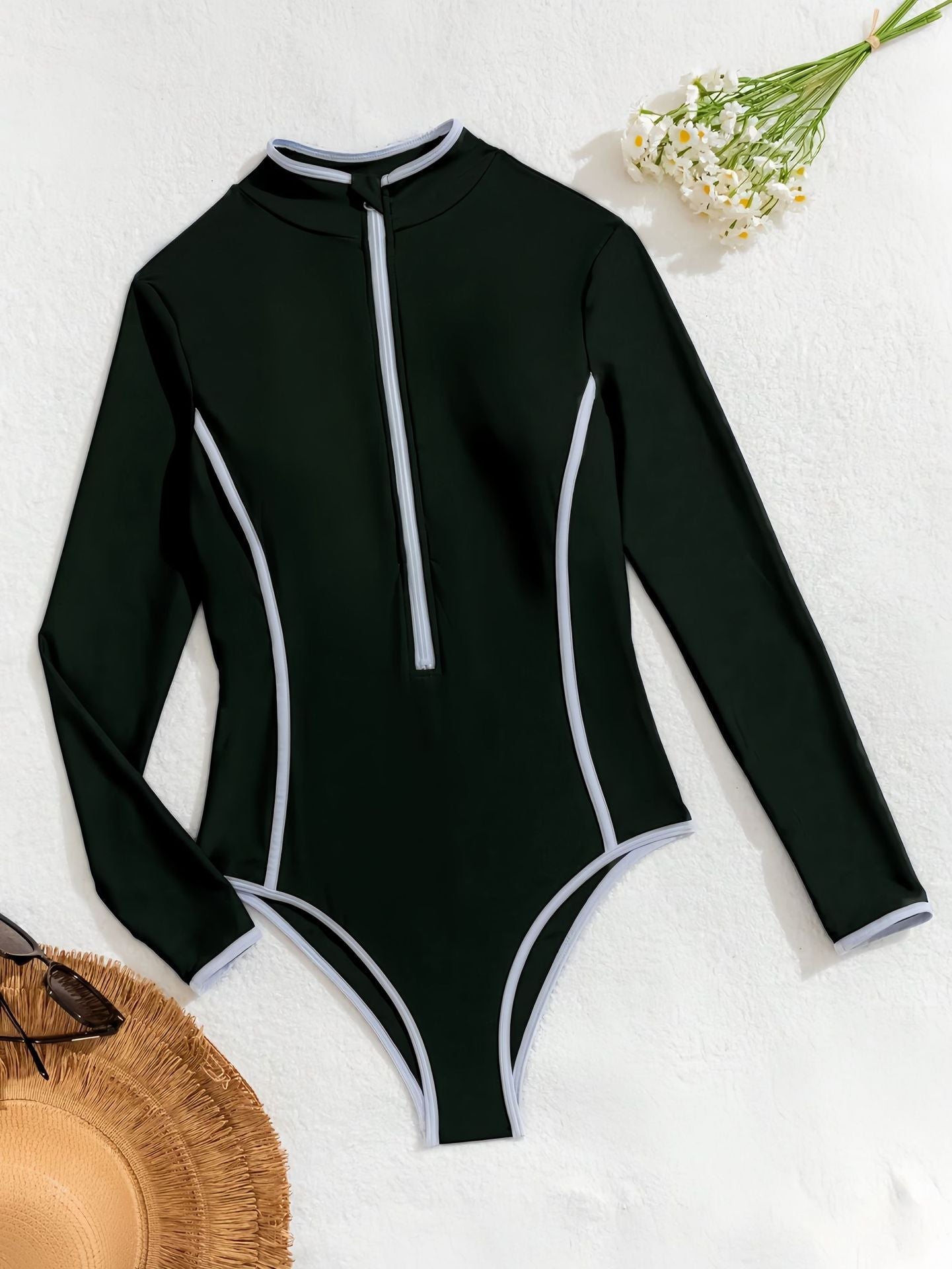 Maillot de bain femme Berg-feldt à manches longues avec fermeture éclair