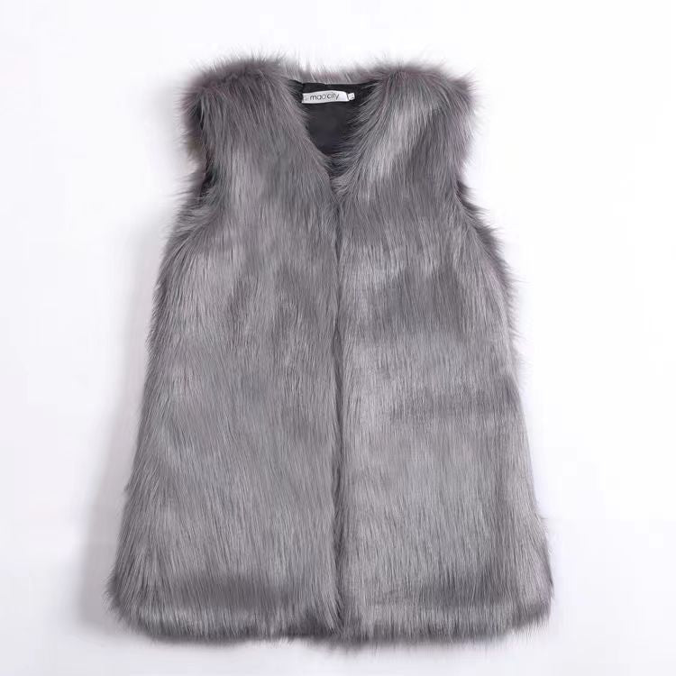 Gilet élégant en fausse fourrure pour femme avec coupe mode Berg-Feldt