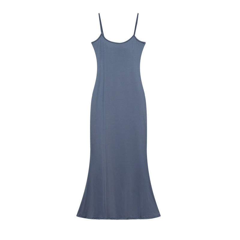 Berg-Feldt Robe longue élégante à fines bretelles pour femme