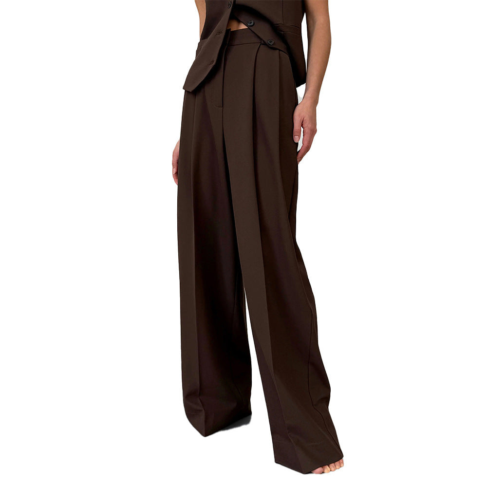 Women's High-Waisted Wide Leg Tailored Trousers by berg-feldt