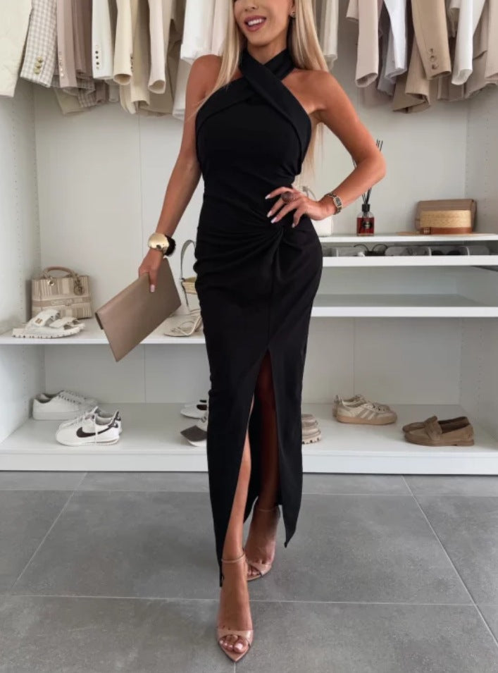 Elegantes Wickelkleid für Damen mit hohem Schlitz und Taillenbetonung von berg-feldt