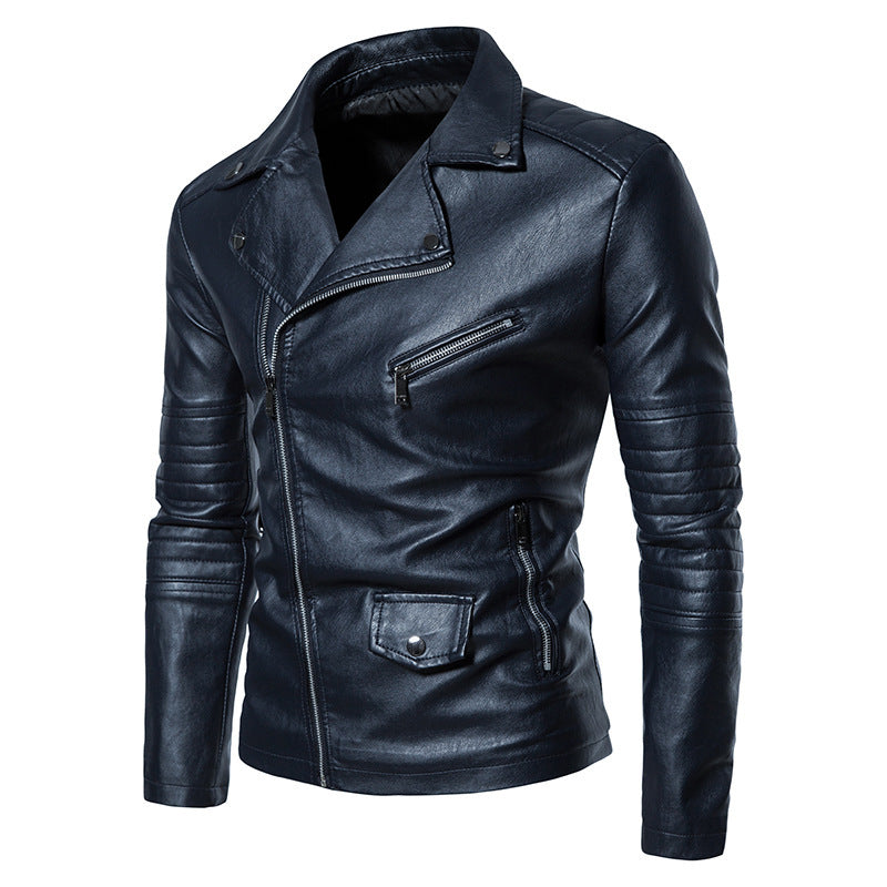Herren stylische Bikerjacke mit asymmetrischem Reißverschluss und praktischen Taschen Berg-Feldt